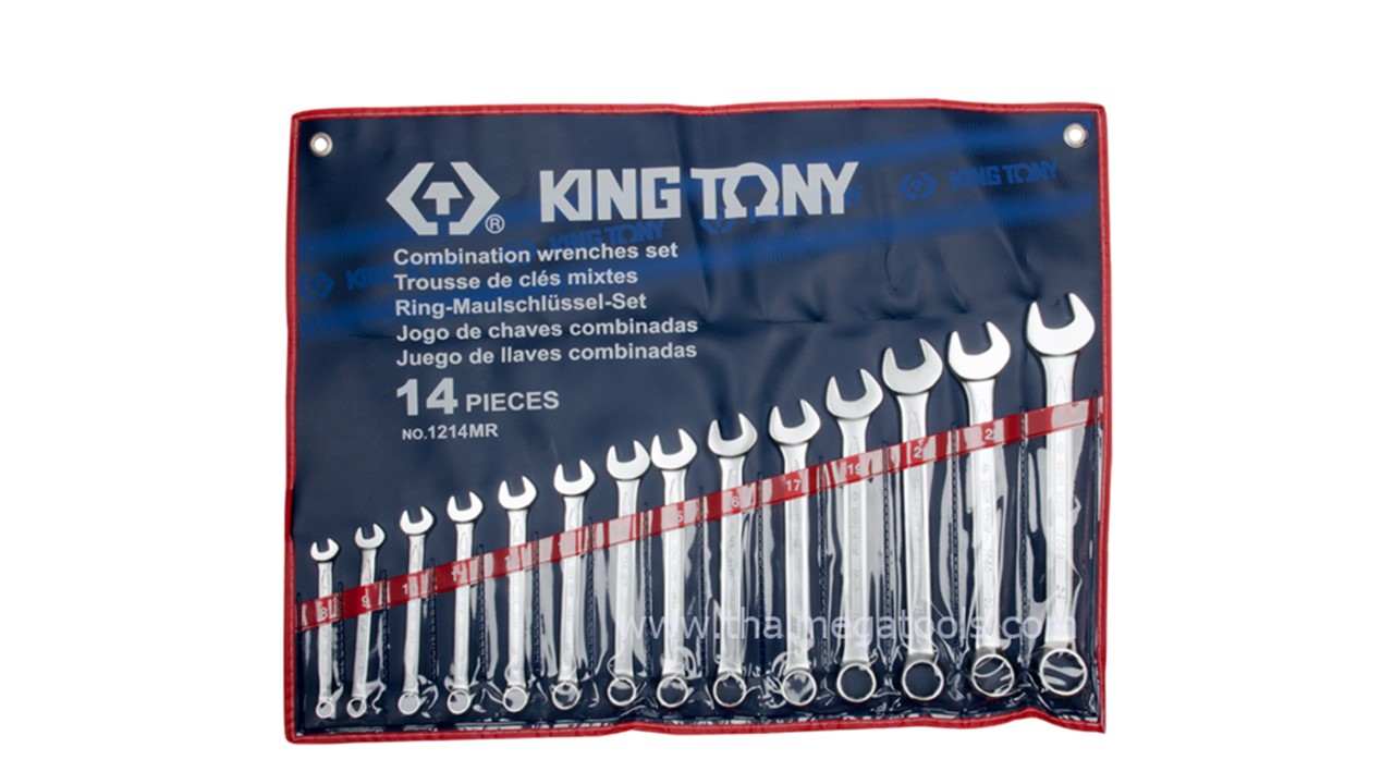 KINGTONY 1214MR ประแจแหวนข้าง-ปากตาย