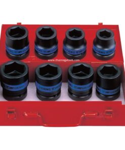 ชุดลูกบล็อกลมดำ 1 นิ้ว KING TONY 8408MP ถอดล้อรถบรรทุก 8 ตัวชุด