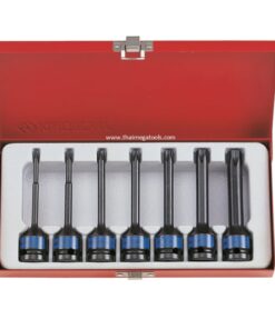 Kingtony 4467PP ลูกบ๊อกเดือยโผล่ลม ท็อคยาว รู1/2” ชุด 7ตัว