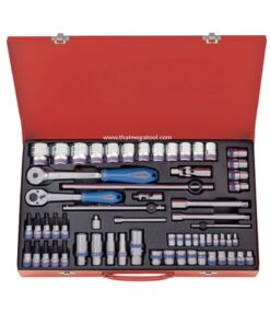 KINGTONY 9563MR บล็อกชุด 62 ตัวชุด ลูกบล็อก 6 เหลี่ยม ขนาด 1/4 และ 1/2 นิ้ว