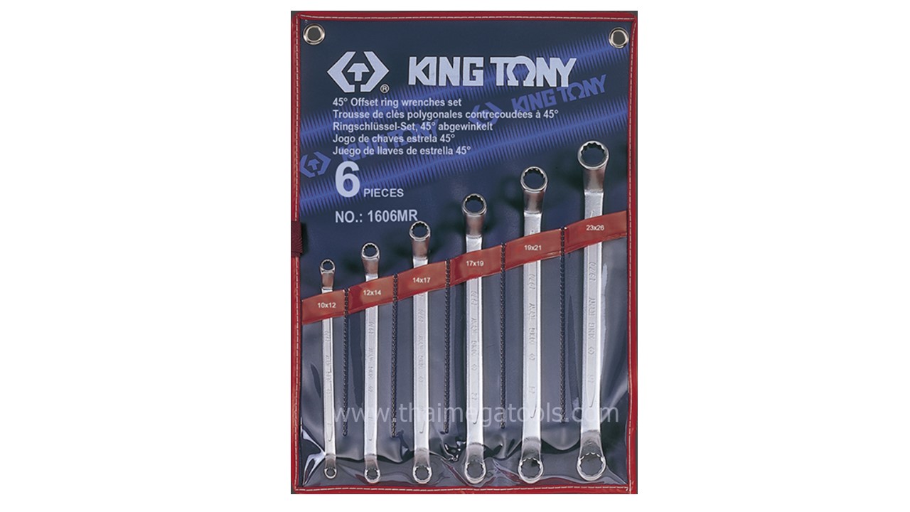 kingtony 1606MR ประแจแหวนคอ45องศา