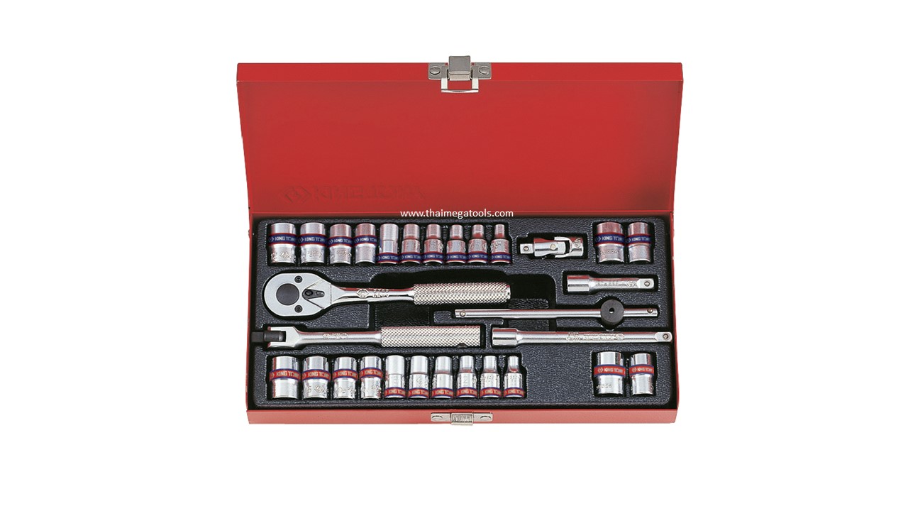 KINGTONY 2530CR บ๊อกชุด 2ระบบ รู1/4” 30 ตัวชุด