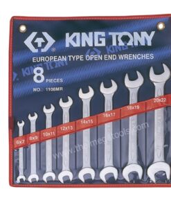 ชุดประแจปากตาย KINGTONY 1108SR ขนาด 8 ชิ้น พร้อมซองใส่สีน้ำเงิน