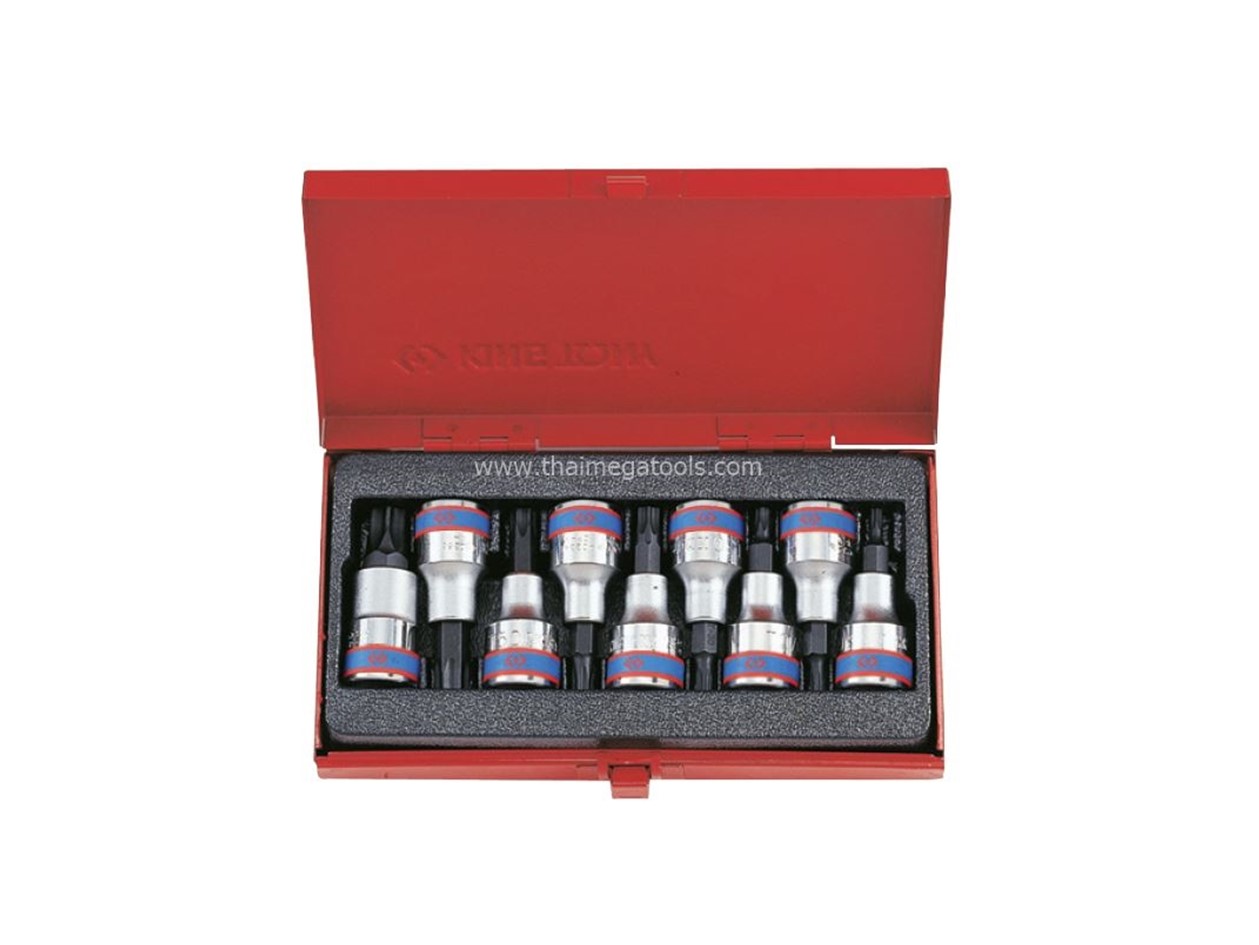 ชุดลูกบล็อกเดือยโผล่ KINGTONY 4109PR ท็อคสั้น 1/2 นิ้ว 9 ตัวชุด
