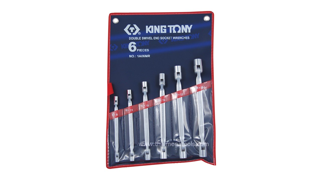 Kingtony 1A06MR ประแจบ๊อกซ์ 2 หัว แบบอ่อนตัว ชุด 6 ตัว ของแท้