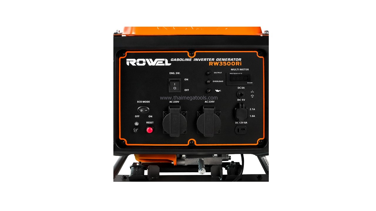 Rowel 3500Ri เครื่องกำเนิดไฟฟ้าเบนซิน แผงควบคุม
