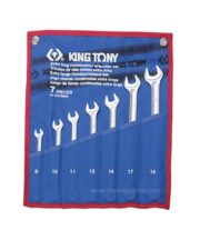 KINGTONY 12C7MRN ชุดประแจแหวนข้างปากตายตัวยาว 7 ตัว/ชุด