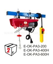 รอกสลิงไฟฟ้า OKURA รุ่น E-OK-PA3 ขนาด 200-600 กก. พร้อมสวิตช์รีโมท