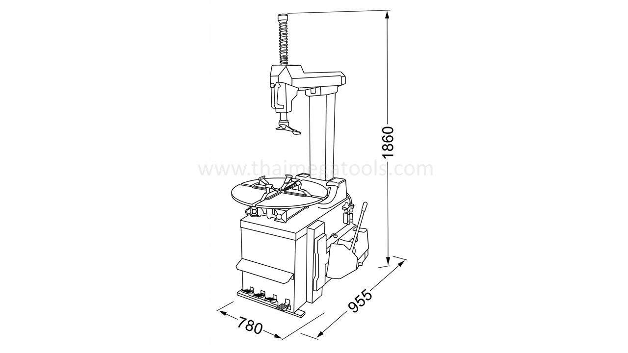 เครื่องถอด-เปลี่ยนยางรถยนต์ OKURA รุ่น OK-900L แบบล็อคลม