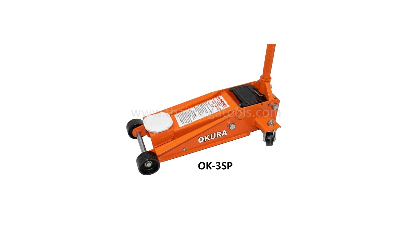 แม่แรงตะเข้ 3 ตัน OKURA รุ่น OK-3SP ระบบยอย 2 ลูกสูบ