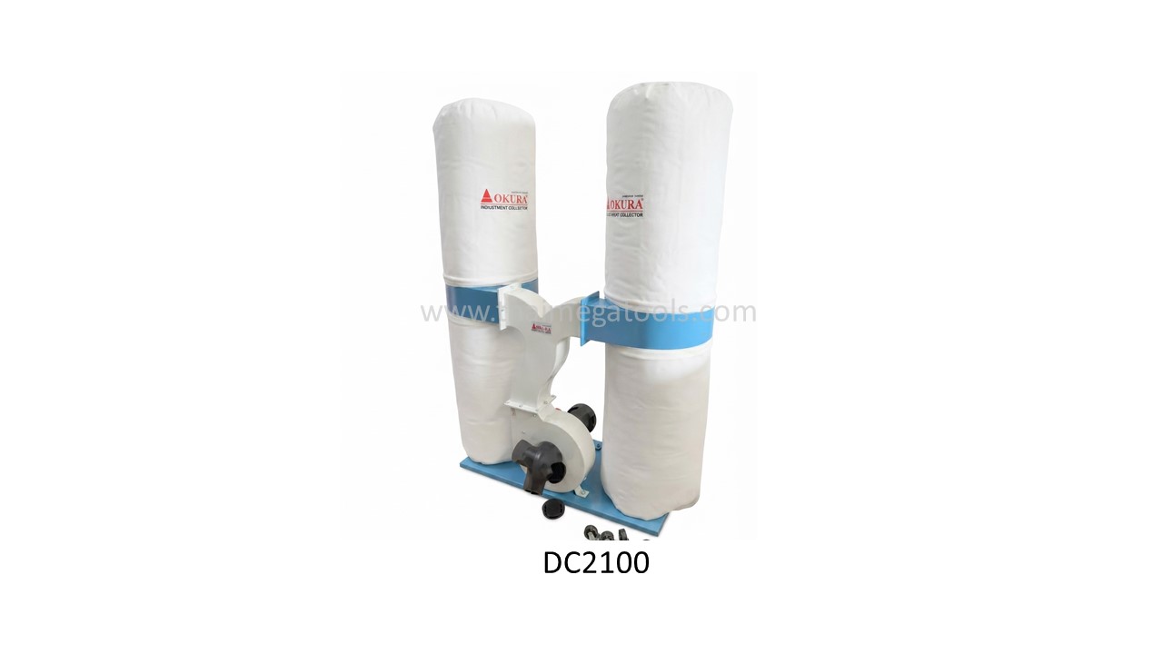 เครื่องเก็บฝุ่นถุงคู่ OKURA รุ่น DC2100 กำลัง 3HP