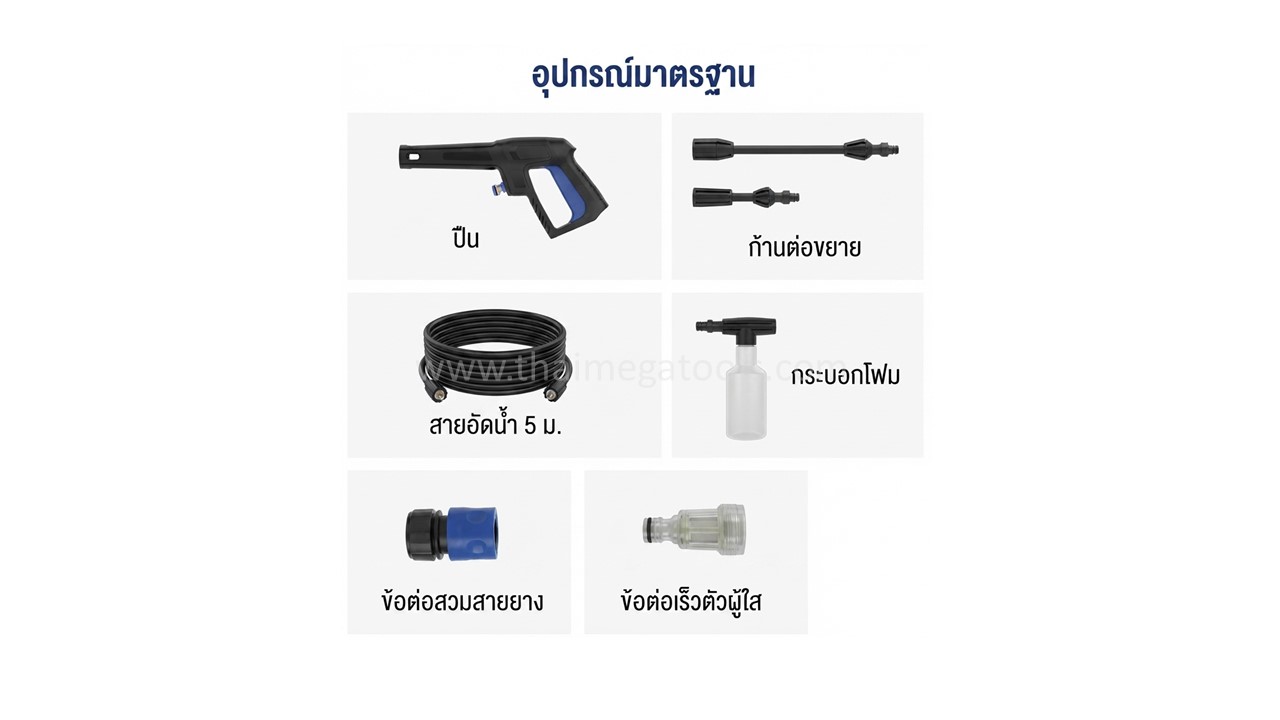 อุปกรณ์มาตรฐาน เครื่องฉีดน้ำแรงดันสูง STARKE รุ่น ALPS III SK-SLT-70P