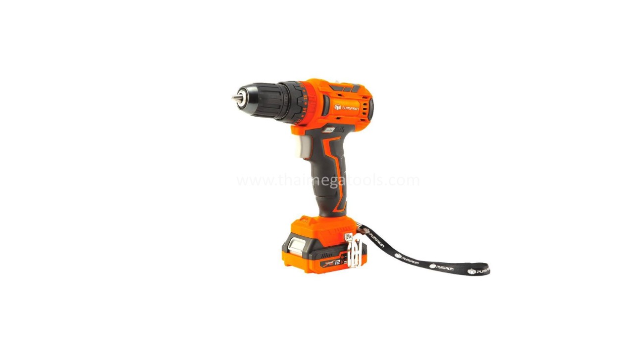 สว่านกระแทกไร้สาย 12V 10 มม. ไร้แปรงถ่าน PUMPKIN รุ่น 50271