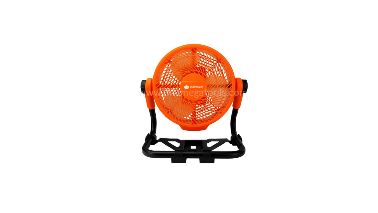 พัดลมไร้สาย PUMPKIN รุ่น 50329 ขนาด 9 นิ้ว สีส้ม เครื่องเปล่า พัดลมพกพาไร้สาย 20V