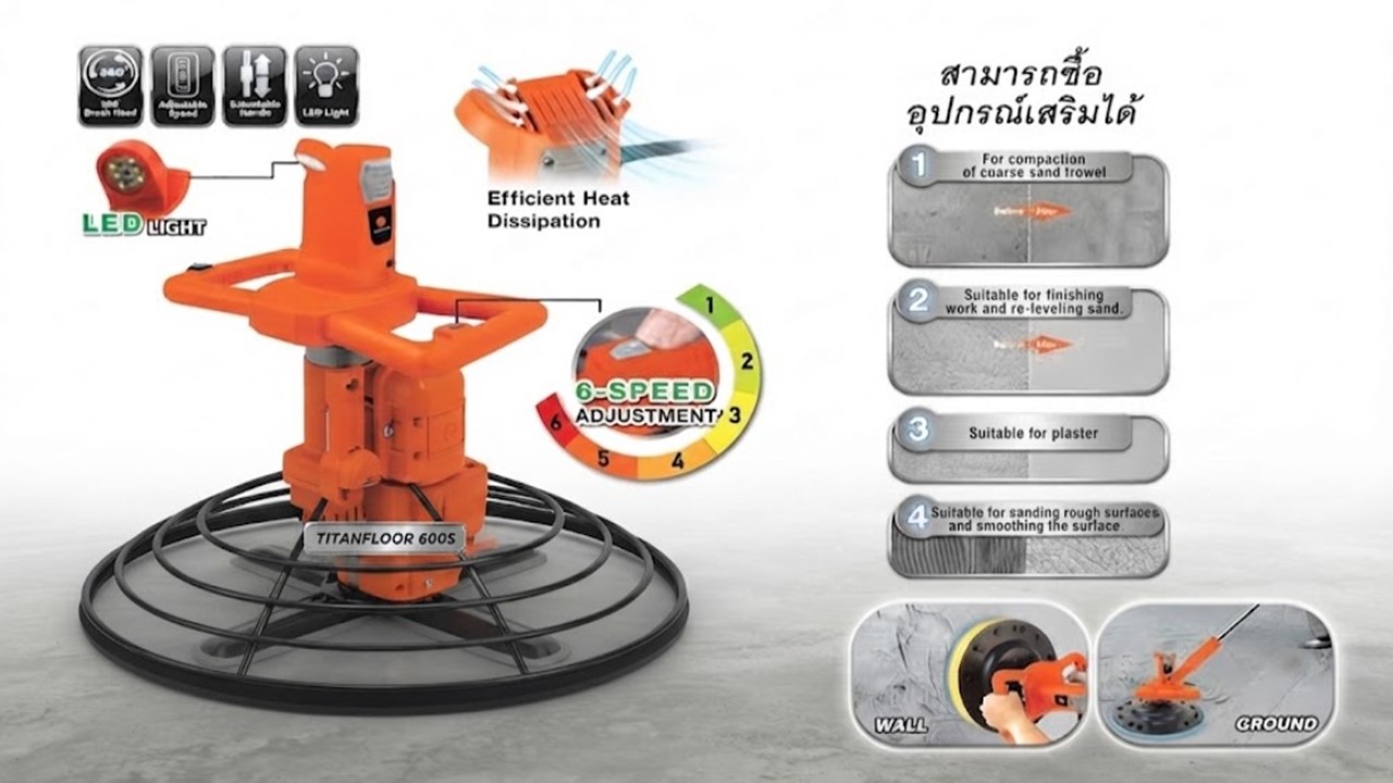 เครื่องขัดหน้าปูนฉาบ PUMPKIN รุ่น J-WC380 ขนาด 15 นิ้ว