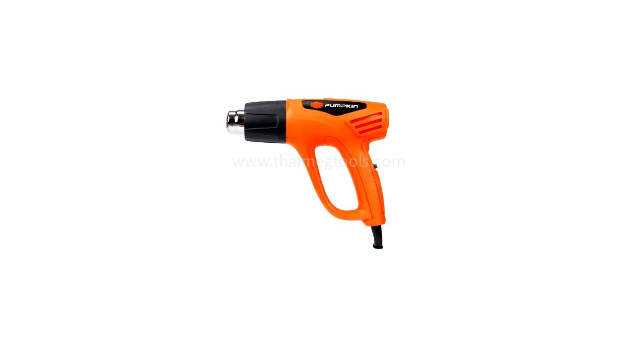เครื่องเป่าลมร้อน PUMPKIN รุ่น 50191 สวิตช์ 3 ระดับ กำลังไฟ 2000W สีส้ม ดีไซน์จับถนัดมือ