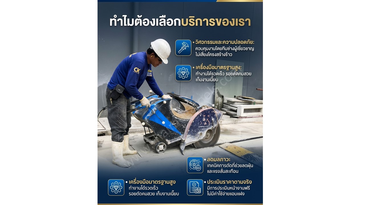 รับเหมาตัดคอนกรีต Thai Mega Tools